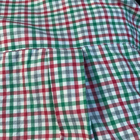 Vineyard vines Tin one pocket plaid green and red long sleeves shirt men’s Small - Picture 6 of 13